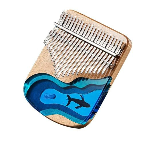 Finger Piano Kalimba Kalimba 17 21 Töne Daumenfingerklavier Alle Massivholz-Musikinstrumente Mit Zubehör Geschenke Für Anfänger(21 Whale)