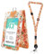 Joli porte-badge avec fenêtres transparentes double face pouvant contenir facilement 1 à 4 cartes, porte-badge en cuir à motif floral avec cordons rétractables réglables – Cordon tour de cou pour