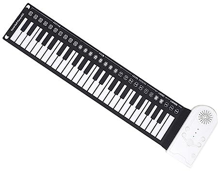Vaguelly Rollpiano Aus Silikon Mit 49 Tasten Für Jungen Und Mädchen Erwachsene Handgerolltes Elektronisches Klavier Lautsprecher Tragbares Faltbares Keyboard-piano