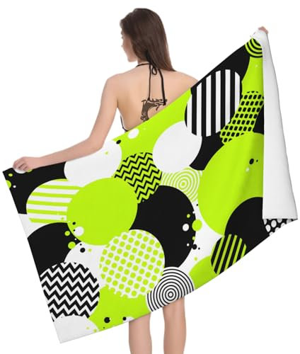 Mikrofaser Strandtuch Runden 180x90 cm, 3D Cartoon Badetuch für Erwachsene Weiches Leicht Handtuch Schnelltrocknend Sandfreies Strandhandtuch