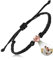 MMXX Personalisiertes Armband mit Bild im Inneren Fotoprojektionsarmband Personalisierte Geschenke für Paare/Frauen/Männer Personalisiertes Verstellbares Armband (A3: Schwarze und Roségoldene Perle)