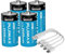 USB CR123A Lithium Ion Battery, 3.7 V 2550mWh Rechargeable CR123A Battery, 1.5H Fast Charge, 600 Cycles with Type C Connection Cable, Constant Output, Pack of 4 Batteries & USB Cable