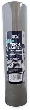STAUBPIRAT Tischläufer Rolle 30 cm x 25 m – Dekovlies Meterware zum Zuschneiden - modern – hochdekoratives Tischband für Feste, Feiern und Events (grau)