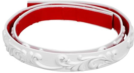 WATIIFUFU 1rolle Selbstklebende Leiste Für Wand Und Spiegelrahmen Flexibles Molding Trim Zur Verschönerung Von Wandübergängen Und Ecken Weiße Farbe Breit