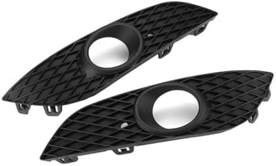 SUSHUANG Parrilla Delantera del Coche 1400409 1400410 ABS 2 Uds Luz Antiniebla Delantera para Coche Parrilla Parrilla Lámpara Antiniebla Cubierta para Opel para Astra H 2007-2012 Parrilla Delantera