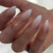 Goiern Lot de 24 faux ongles à presser avec motif stiletto, blanc brillant, dégradé de couleur, ongles acryliques artificiels en forme d'amande moyenne