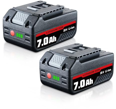 2 Pack 18V 7.0Ah Replacement for Bosch 18V Battery Compatible with Bosch Power Tool BAT609 BAT622 BAT620 BAT609G BAT618 BAT618G BAT619 BAT619G BAT610G BAT611 BAT612