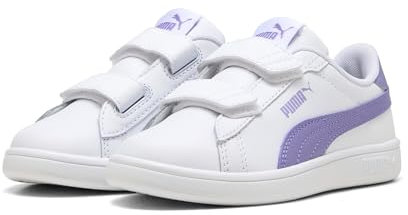 PUMA Sneakers Smash 3.0 Leather V da Bambini 31 White Lavender Alert Purple