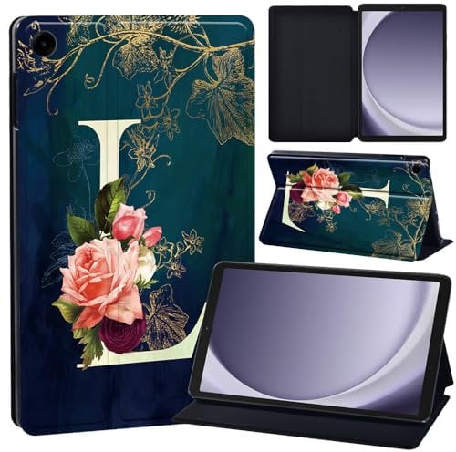 Case for Lenovo Tab M8 4th Gen Case 8 Inch 2023 TB-300FU/TB-300XU, Slim Smart Cover Stand Folio Case for Lenovo Tab M8 8 2023 Release PU Leather Case Tri-Fold Tablet Cover (initial letter L)