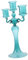 IMIKEYA Kerzenhalter Aus Glas Yoga-Figuren Plüschkaninchen Stapler Hose Runder Couchtisch Desktop-untersetzer Trockner Schuhregal Yoga-Skelett Kasse Lampe Sirene Tischkerzen Led Blue