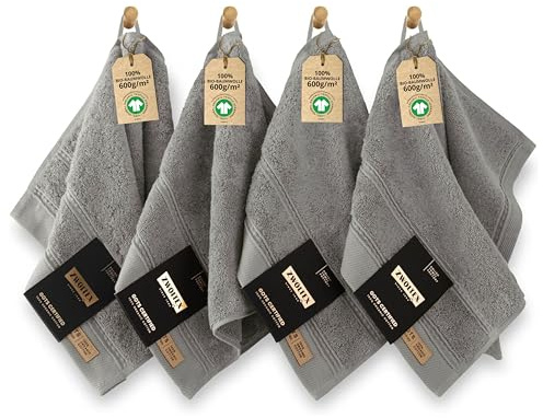 ZWOLTEX - Premium Gästehandtücher 30x50 Beige [4er Set - 650 g/m²], 100% Bio Baumwolle GOTS Zertifizert, ÖKO-TEX, Ultra Weich & Saugfähig - Queen Collection