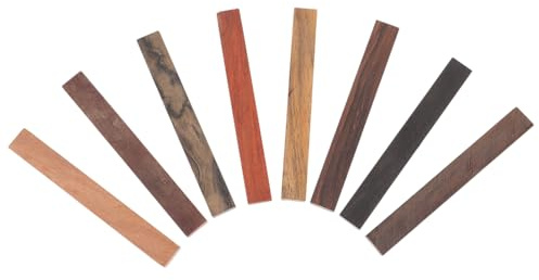 LOLIPPYY 8pcs Exotic Wood Pen Blanks DIY Pen Making Kit Lightweight Construction for Woodturning Crafts with Unique Patterns