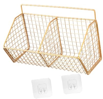 Sharplace Obstkorb hängende Obstschalen, Obstschale große Wand für Küche, Metall Drahtkorb mit Doppeltes Gitter, Obst Aufbewahrungskörbe Küche Veranstalter für Gemüse, Obst, Brot, Saucen