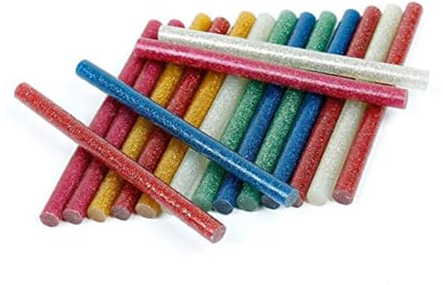 Didiseaon 200 Stick Colla Hot Melt Glitterata Colorata in EVA Adesivo Forte e Flessibile per Riparazioni e Decorazioni Sicuro su Legno Plastica Tessuto Colore Casuale Colore Casuale