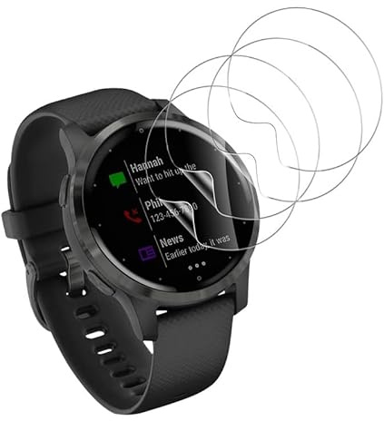 Joywing für 4 Stück Schutzfolie Garmin Vivoactive 4 Schutz Glas, Soft TPU Anti-Kratzen Folie Garmin Vivoactive 4 Displayfolie Sensitive Touch Displayschutz, Anti-Bläschen Glasfolie
