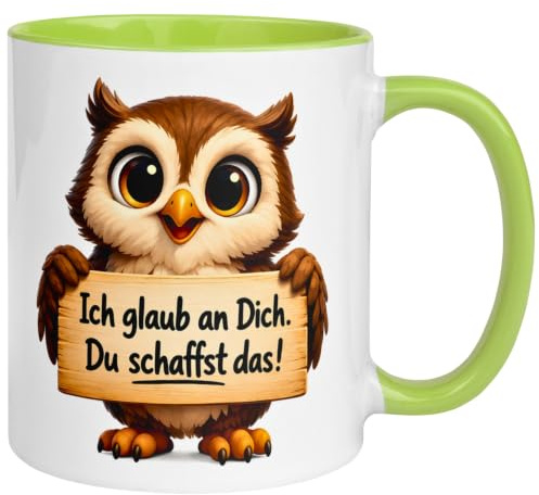 Du schaffst das Geschenk Tasse | Ich glaub an Dich Becher | Motivation | Kaffeetasse Motivationsgeschenk | Positive Energie Selbstbewusstsein | Mindset Mut Stärke Erfolg