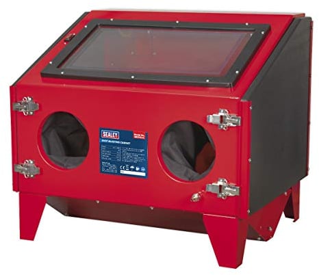 Sealey SB970 - Armario de doble acceso para granallado, 690 mm x 575 mm x 620 mm, color rojo