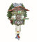 ISDD Cuckoo Clock Kuckulino Schwarzwalduhr Schweizerhaus mit Quarzwerk und Kuckuckruf