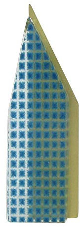 LES POULETTES BIJOUX - Broche New York Laiton et Pâte de Verre - Turquoise