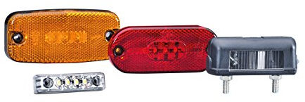 HELLA VALUEFIT Piloto de matrícula - Halógena - 12V / 24V - montaje exterior/atornillado - Color de tulipa: transparente - Conector: Conector plano - exterior - Cant.: 1 - 2KA 357 014-001