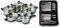 Batterie Pentole Composizione Cucina 22 PEZZI - Set di Pentole BAVARIA 12 Pezzi + Set ROYALTY LINE 7 COLTELLI e 3 Utensili BARBECUE