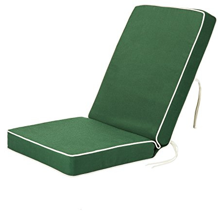 Alfresia Garden Chair Cushion with Back Thick Padded Seat Pad | 10cm foam filling with secure ties and easy clean water resistant polyester cover