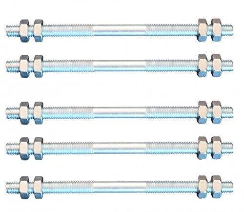 FKAnhängerteile 5 Stück Gewindestange M10 Rechts - Links Gewinde 300 mm + 20 Muttern