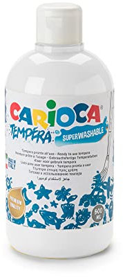 Carioca - Botella témpera 500 ml, Color Blanco (KO027/01)