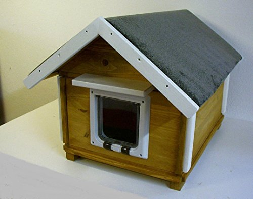 TTF Katzenhaus vollisoliert mit Katzenklappe und 20 Watt Heizung