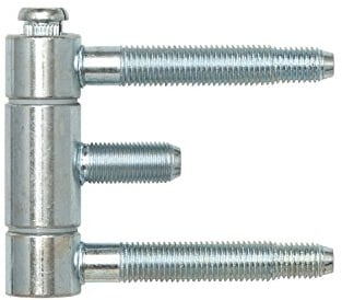 Stahlzargenband 3-tlg. f. gefälzte Holztüren, Band 18 x 61 mm, Stahl verzinkt