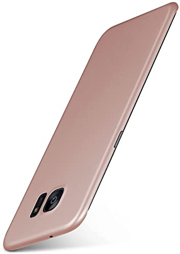 moex für Samsung Galaxy S7 Edge Hülle Ultra Dünn, Schutzhülle mit erhöhtem Kameraschutz, Slim Cover Hardcase Backcover, Dünnste Handyhülle Minimalistisch Alpha Case, Rosegold