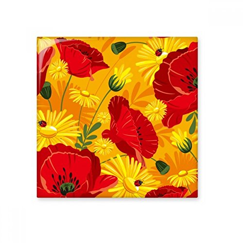DIYthinker Leinwand Blumen Pflanze Malerei Klatschmohn Glossy-Keramik-Fliese Badezimmer Küchen-Wand-Stein Dekoration Fertigkeit-Geschenk