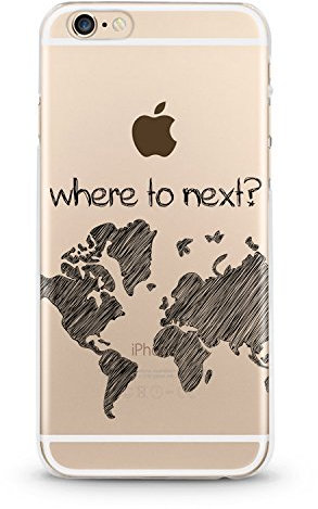Trendario Handyhülle für Apple iPhone 6 / 6S, Weltkarte - Hülle - Schutzhülle mit Motiv - TPU Silikon Hülle - Case - Cover - Schale - Backcover - Handytasche
