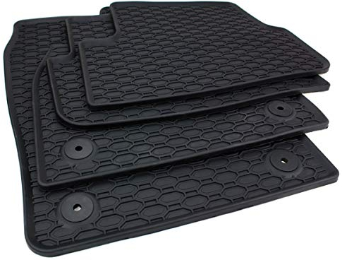 Kfzpremiumteile24 Gummimatten Kompatibel mit Ibiza (6F) für Arona für Polo (AW) Premium Fußmatten Allwetter Schwarz 4-teilig