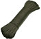 DonDon 30 Meter langes Stoffband Nylon-Schnur Paracord-Seil Survival Band zum Basteln und für Outdoor Camping Aktivitäten 4 mm - 7 Stränge dunkelgrün