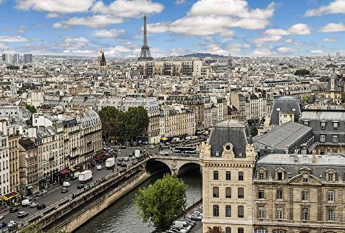 Papier Peint poster panoramique PRINTEMPS A PARIS 4 x 2,70 m | Déco et photo murale XXL Qualité HD Scenolia