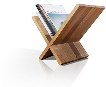 moebel-eins Verona Zeitungsständer, Material Massivholz, Wildeiche geölt