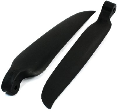 Aexit 2Pcs 9 x 5 inch Black Plastic Folding Propeller Vanes for RC Powered Glider (f8c9080fba116a7e3d2ae9856a52a904)