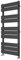 Requena Heated Towel Rail Anthracite Grey Bathroom Ladder Radiator (Flat, 1000x450)