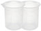 Kitchen Lab Lot de 2 gobelets gradués en plastique transparent épais avec bouchon 200 ml