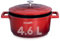 Non-Stick Casserole dishes with lids oven proof -24cm -4.6L Cast Aluminium oven dish, Stainless Steel Base- Induction - Lighter than cast Iron (RED)