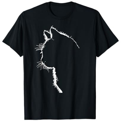 Tshirt chat silhouette pour femme T-Shirt