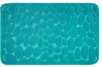 WohnDirect Tapis de Bain Mousse à mémoire de Forme antidérapant - Tapis de Bain 50 x 80 cm - Petrol
