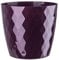 KORAD Cristal Indoor Flower Pot Covers without Drainage Holes. Round, Plastic Plant Pots Container for all Houseplants. 9 Modern Colours and 7 Sizes (14 cm - 5.5 inches, Purple)