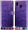 SUANPOT for Samsung Galaxy A20e case with [Credit Card Holder][RFID Blocking],PU Leather Flip Book Protective Cover Women Men for Samsung A20e Phone case Purple