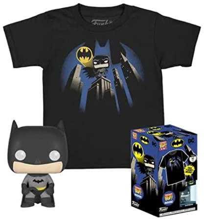 Funko Pocket POP! & Tee: DC - Batman - Für Kinder - Medium - DC Comics - T-Shirt - Kleidung mit Vinyl-Minifigur Zum Sammeln - Geschenkidee - Spielzeug und Kurzärmeliges Top Für Erwachsene Männer