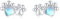 Mondstein Ohrringe 925 Sterling Silber Pfoten Ohrstecker Hundepfote Ohrstecker Hypoallergene Ohrstecker Geschenk Schmuck für Damen Mädchen (A)