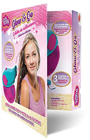 Bizak Glow & Go de Estilo Total, Luce un Pelo Glow con Las Extensiones de Colores de Glow & Go, 6 Colores para Brillar, 35005037