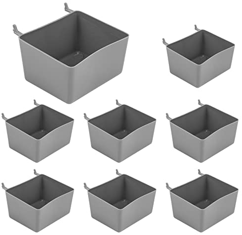 Bntaomle 8-teiliges Stecktafel-Behälter-Set, Stecktafel-Teile, Aufbewahrung, Stecktafel-Zubehör, Werkbank-Behälter für die Organisation von Hardware ()