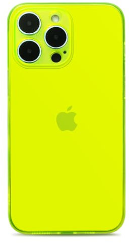 Qekaum Compatible with iPhone 14 Pro Max Case, Neon Clear Case with Camera Lens Cover Shell for Women Girls Slim Soft Silicone Protective Transparent Girly Case for iPhone 14 Pro Max, Neon Yellow
